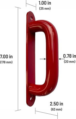 Heavy Duty Aluminum Door Handle, Sliding or Hinged Doors, 7 inches Flanged Mount, Indoor or Outdoor, Corrosion Resistant Weather Proof Robust Design (Silver - Matte Anodized) in Saudi Arabia