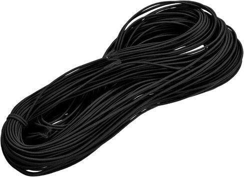 MECCANIXITY 98 Yards(90m) Elastic Cord Bracelets Stretchy String 2mm Black for Jewelry, Bracelets, Necklaces, Beading, Sewing, Crafts in Saudi Arabia
