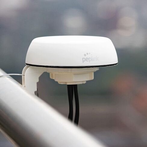 Peplink Cellular and WiFi Antenna Mobility 40G | 5G/LTE Ready 4x4 MIMO Multi Band External Router Computer Networking Antenna System with GPS receiver | Robust IP68 Rating | QMA Connector, Black in Saudi Arabia
