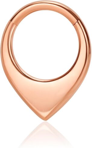 SHOWNICE Septum Nose Ring Hinged Hoop Clicker for Women G23 Titanium Nose Piercing Jewelry New Gift in Saudi Arabia