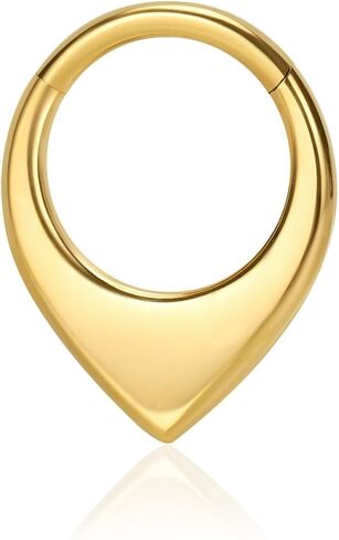 SHOWNICE Septum Nose Ring Hinged Hoop Clicker for Women G23 Titanium Nose Piercing Jewelry New Gift in Saudi Arabia