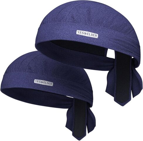 YESWELDER Welding Cap, Flame-Resistant Protective Welders Cap, Black Welding Hat for Men and Women, Doo Rag Bandana Hat (2Pcs) in Saudi Arabia