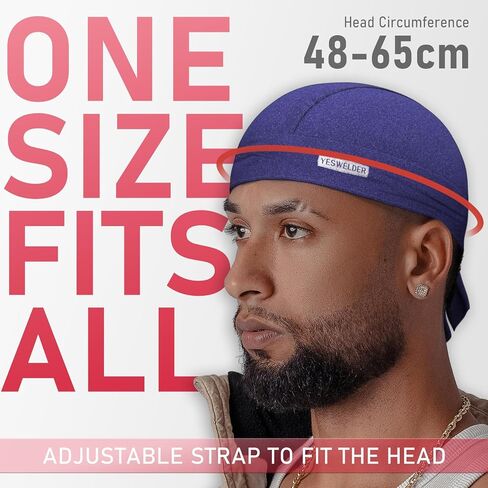 YESWELDER Welding Cap, Flame-Resistant Protective Welders Cap, Black Welding Hat for Men and Women, Doo Rag Bandana Hat (2Pcs) in Saudi Arabia