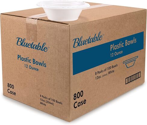 Bluetable 5 oz Bowls Plastic Small Bulk Case Pack (800 Count) Disposable Bowl White – for Party Dessert Mini Bowls Soup & Horderves Great for Paint Project Small Bowls Bulk [800 Pack/Case] in Saudi Arabia