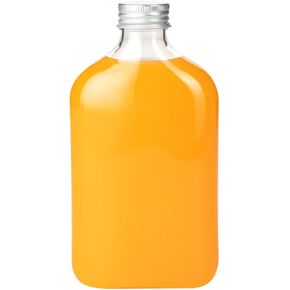 Restaurantware Bottle Tek 16.9 Ounce Liquor Bottles 100 Flask Empty Plastic Bottles - Disposable With Aluminum Lids Clear Plastic Party Favor Bottle For Juice Ginger Or Sauces