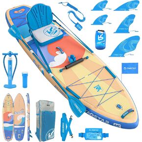 Billow 11'6"×36" Extra Wide Paddle Board with Seat, One-Stop Premium SUP Board Accessories, Tailored Fins, Stable Inflatable Stand Up Paddle Boards for Youth/Adults of All Skill Levels