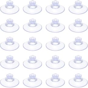 PATIKIL Suction Cups 30mm/1.2 Inch, 10 Pack PVC Sucker Pads Without Hooks for Home Kitchen Bathroom Organization Decoration Hanging Items, Clear