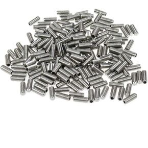 Sscon 100PCS M6x16mm Internal Hex Socket Set Grub Screws 201 Stainless Steel Flat Point Set Screw