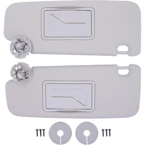 MOTOKU Pair Black Sun Visor for Chevrolet Cruze 2011-2019 3 Screws Hole Sunvisor Left Driver and Right Passenger Side