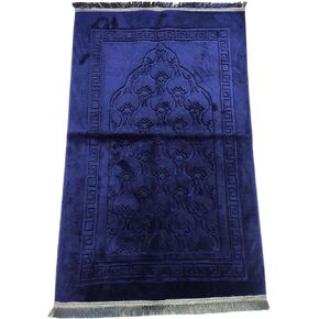 | Leather Sole Lux Ultra Soft Prayer Rug Muslim Mat Islamic - Thick Large Padded Sajadah for Kids Men Women Great for Knees and Forehead (WHİTE)