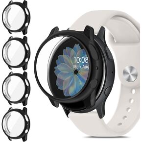 Meliya 4 Pack Screen Protector for Samsung Galaxy Watch Active 2 40mm 44mm, TPU All-Around Protective Case Cover Rugged Bumper Shell Accessories for Samsung Galaxy Watch Active 2