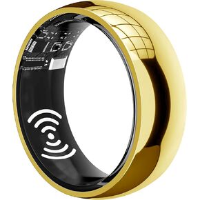 Smart Ring, Health Tracker, Heart Rate Tracker,Sleep Tracker, Fitness Tracker, Silver,Black, Gold, IP68 Water Resistant (Silver, 11)