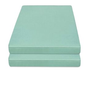 Jersey Knit Portable Mini Crib Sheet with Fitted Stretch, Ideal for Playard Mattress, 38" x 24" x 5", Blue, 2 Pack