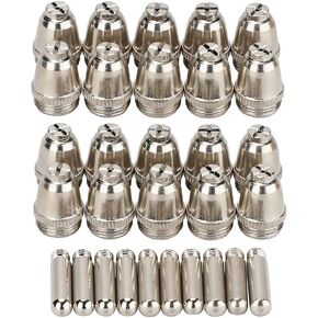 Plasma Cutter Consumables Pilot Arc, 24 pcs Cutting Torch Nozzles Tips Kit For SG-55 AG-60 AG-60P WSD-60 (24 PCS)