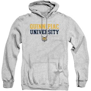 LOGOVISION Quinnipiac University Official Stacked Unisex Adult Pull-Over Hoodie
