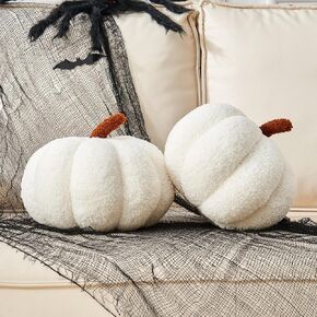 وسادة اليقطين، قطعتان من وسادة رمي اليقطين للهالوين مقاس 11.8 × 6 بوصة وسادة خريفية لعيد الشكر على شكل قرع للهالوين وسادة غرفة النوم والأريكة وديكور الخريف in Kuwait