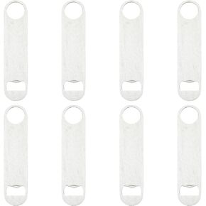 8 Pcs Flat Stainless Steel Beer bottle Openers 3.5 x1.18 inches Bottle Opener Heavy Duty Bar Blade Solid Bottle Cap Opener Funny Bartender Bottle Opener for Restaurant Party Supplies,Black