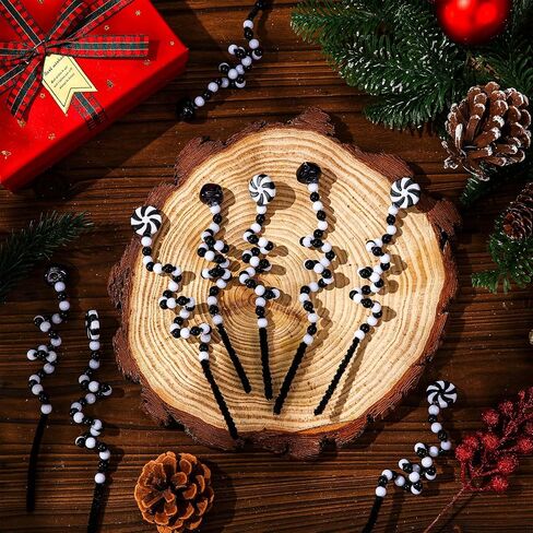 50 قطعة من Tigeen عيد الميلاد مجعد اختيار أبيض عيد الميلاد يختار أجراس حلوى قصب زينة عيد الميلاد شجرة عيد الميلاد يختار لشجرة عيد الميلاد توبر ديكور المنزل مكتب الحرف الحلي الطرف (أحمر أبيض) in Saudi Arabia
