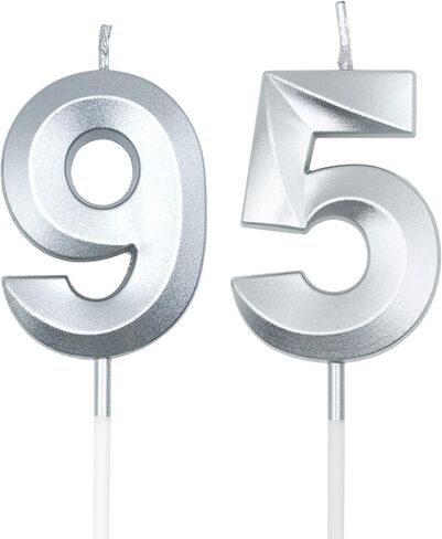 شموع عيد الميلاد 95 و59 من الشمبانيا الذهبية للكعك، رقم 95 59 شمعة كعكة كب كيك لتزيين حفلات أعياد الميلاد in Kuwait