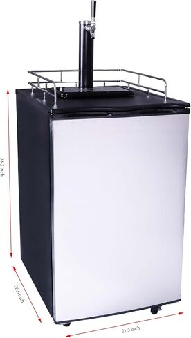 Frigidaire EFRB200 6.1 Cu Ft Stainless Steel Kegerator Beer Bar, XL, White in Saudi Arabia