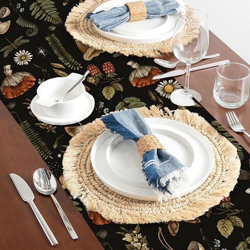 مفرش طاولة عتيق على شكل زهرة اللافندر، مفارش طاولة صيفية موسمية للمطبخ، ديكور لتناول الطعام في الأماكن المغلقة وفي الهواء الطلق، وحفلات الزفاف، مقاس 13 × 70 بوصة in Kuwait