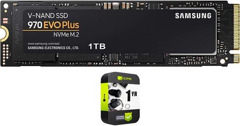 حزمة SAMSUNG MZ-V7S2T0B/AM 970 EVO Plus NVMe M.2 SSD 2 تيرابايت مع حزمة حماية محسنة CPS لمدة عام واحد in Saudi Arabia