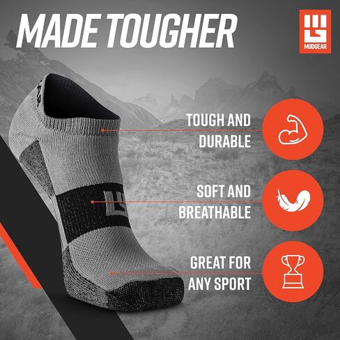 No Show Socks - Moisture Wicking Athletic Socks for Running, Rucking, Racing, Hiking, Workout - 2 Pack in Kuwait