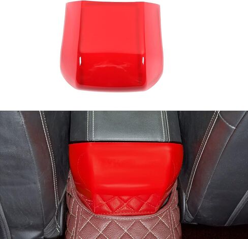 Jimen Compatible with 2010-2015 Chevrolet Camaro Rear Armrest Box Panel Cover Trim (Carbon Fiber) in Saudi Arabia
