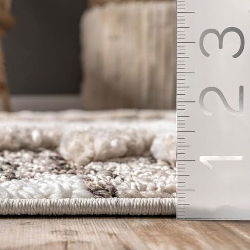 سجادة NuLOOM Adelade Southwestern 2x8 عداء أشعث لغرفة المعيشة وغرفة النوم وغرفة الطعام والحضانة ومدخل المدخل والمطبخ، بيج/عاجي in Saudi Arabia