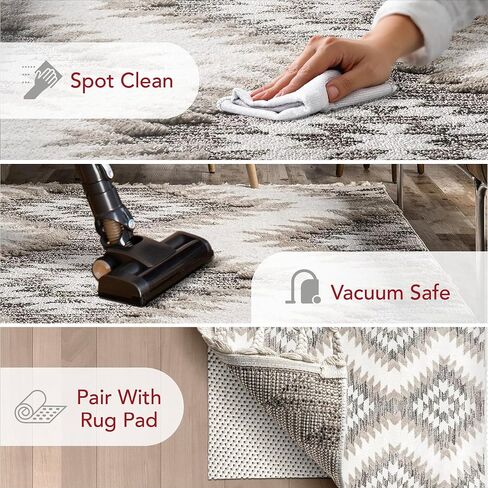 سجادة NuLOOM Adelade Southwestern 2x8 عداء أشعث لغرفة المعيشة وغرفة النوم وغرفة الطعام والحضانة ومدخل المدخل والمطبخ، بيج/عاجي in Saudi Arabia