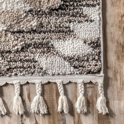 سجادة NuLOOM Adelade Southwestern 2x8 عداء أشعث لغرفة المعيشة وغرفة النوم وغرفة الطعام والحضانة ومدخل المدخل والمطبخ، بيج/عاجي in Saudi Arabia
