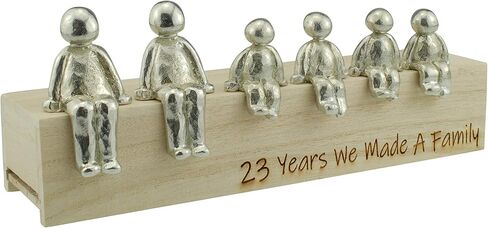 23rd Anniversary Idea - 23 Years We Made A Family Metal Ornament - Choose Your Family Combination (1 Child) in Saudi Arabia