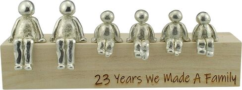 23rd Anniversary Idea - 23 Years We Made A Family Metal Ornament - Choose Your Family Combination (1 Child) in Saudi Arabia
