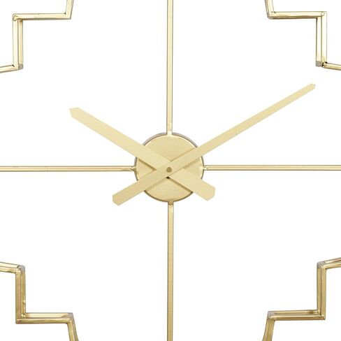 CosmoLiving by Cosmopolitan Metal Open Frame Quatrefoil Wall Clock, 24" x 3" x 24", Black in Saudi Arabia