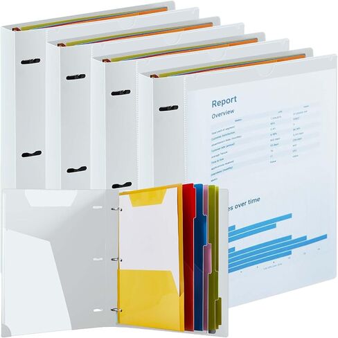 Jetec 4 Pack Project Organizer Binder Include 24 Subject Divider with Tabs and 8 Plastic Binder Pocket 1 Inch 3 Ring Binder Notebook for School Office Supplies(Black) in Saudi Arabia