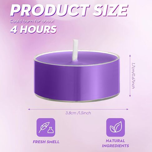 24 Pack Colored Scented Tealight Candles Bulk Small Mini Fragrance Tea Lights in Clear Cups Colored Tea Warmer Candles Aromatherapy Relaxing Mini Candles (Fall Color) in Saudi Arabia