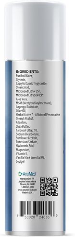 ANUMED - Natural Bioidentical Bi-EST 5.0 Estrogen Menopause Relief Cream with Hyaluronic Acid, Vitamin E, Essential Oils & Herbs, Shea Butter, Magnesium, Aloe Vera, Olive Oil, Non-GMO for Women (3oz) in Saudi Arabia