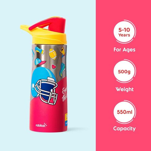 Nutri Lock Stainless Steel Insulated Sipper Bottle (Mad eye) in Saudi Arabia