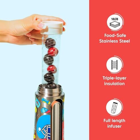 Nutri Lock Stainless Steel Insulated Sipper Bottle (Mad eye) in Saudi Arabia