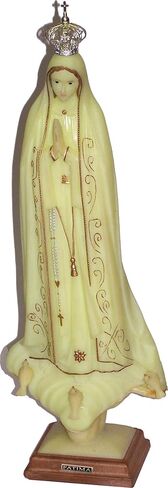 Holy Land Market Our Lady of Fatima Phosphorous Light in The Dark Statue from The Holy Land (3.5 Inches) in Saudi Arabia