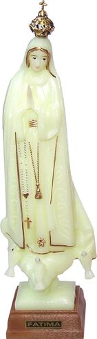 Holy Land Market Our Lady of Fatima Phosphorous Light in The Dark Statue from The Holy Land (3.5 Inches) in Saudi Arabia