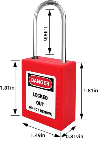 Lockout Tagout Locks Set-10pcs Red Loto Locks,Lockout Locks Keyed Different, OSHA Compliant Lock Out Tag Out Padlocks,Safety Padlocks for Electrical Lockout Tag Out Kit,2 Keys Per Lock in Saudi Arabia