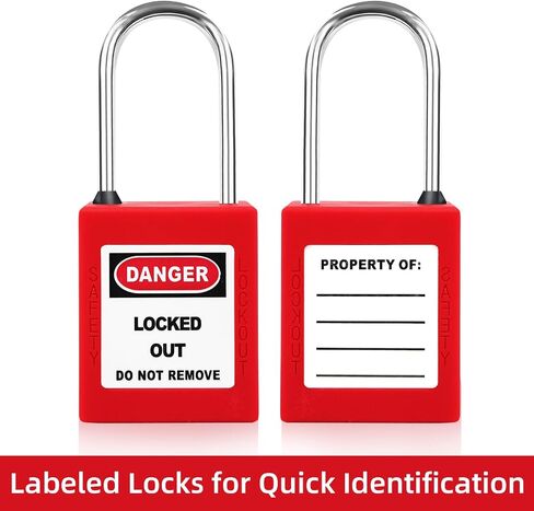Lockout Tagout Locks Set-10pcs Red Loto Locks,Lockout Locks Keyed Different, OSHA Compliant Lock Out Tag Out Padlocks,Safety Padlocks for Electrical Lockout Tag Out Kit,2 Keys Per Lock in Saudi Arabia