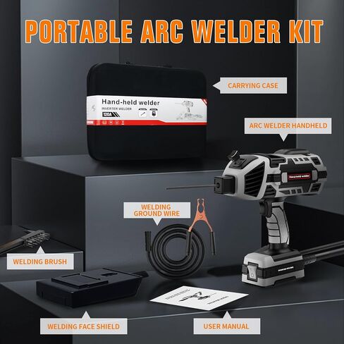 Portable Welder Machine 110V ARC Handheld Welder IGBT Inverter Welding Gun Stick Welder 6 Variable Current Adjustment Hand Held Welding Machine, Fit for 1/16"-1/8" Welding Rods (Green) in Saudi Arabia