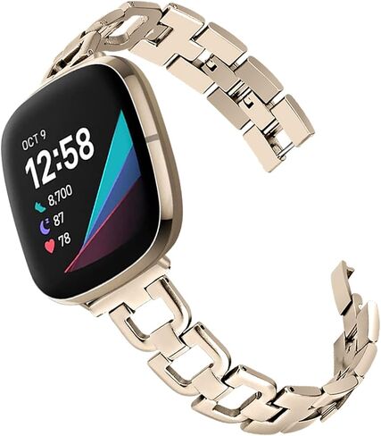 JOYOZY متوافق مع Fitbit Sense وVersa 3 Bands للنساء، ملحقات بديلة من الفولاذ المقاوم للصدأ Fitbit Sense/Versa 3 Band in Kuwait