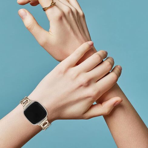 JOYOZY متوافق مع Fitbit Sense وVersa 3 Bands للنساء، ملحقات بديلة من الفولاذ المقاوم للصدأ Fitbit Sense/Versa 3 Band in Kuwait