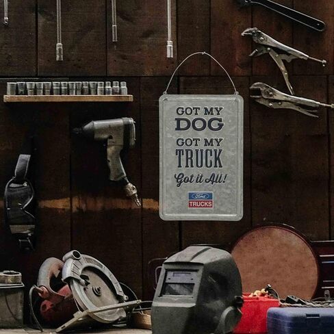 علامة تجارية مفتوحة لشاحنة Ford Truck - لا تثق أبدًا في شخص لا يحب الكلاب أو يقود شاحنة Ford - ديكور حائط مضحك لشاحنة Ford in Saudi Arabia