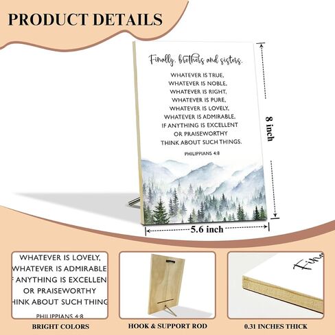 Jeremiah 29:11 For I Know The Plans I Have For You Wooden Sign Wall Art Decor, Christian Gifts for Woman Friends, Positive Bible Verse Wall Art Decor Tabletop Decor for Home Office Living Bedroom -12 in Saudi Arabia