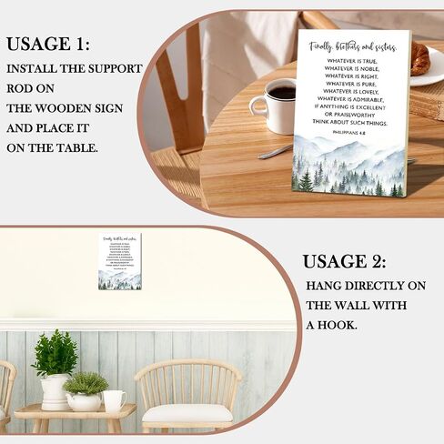 Jeremiah 29:11 For I Know The Plans I Have For You Wooden Sign Wall Art Decor, Christian Gifts for Woman Friends, Positive Bible Verse Wall Art Decor Tabletop Decor for Home Office Living Bedroom -12 in Saudi Arabia