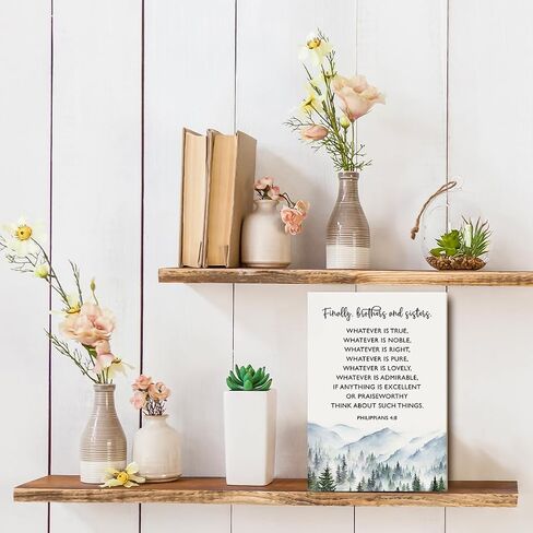 Jeremiah 29:11 For I Know The Plans I Have For You Wooden Sign Wall Art Decor, Christian Gifts for Woman Friends, Positive Bible Verse Wall Art Decor Tabletop Decor for Home Office Living Bedroom -12 in Saudi Arabia
